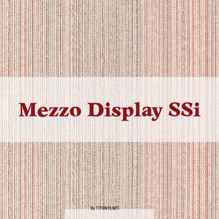 Mezzo Display SSi example